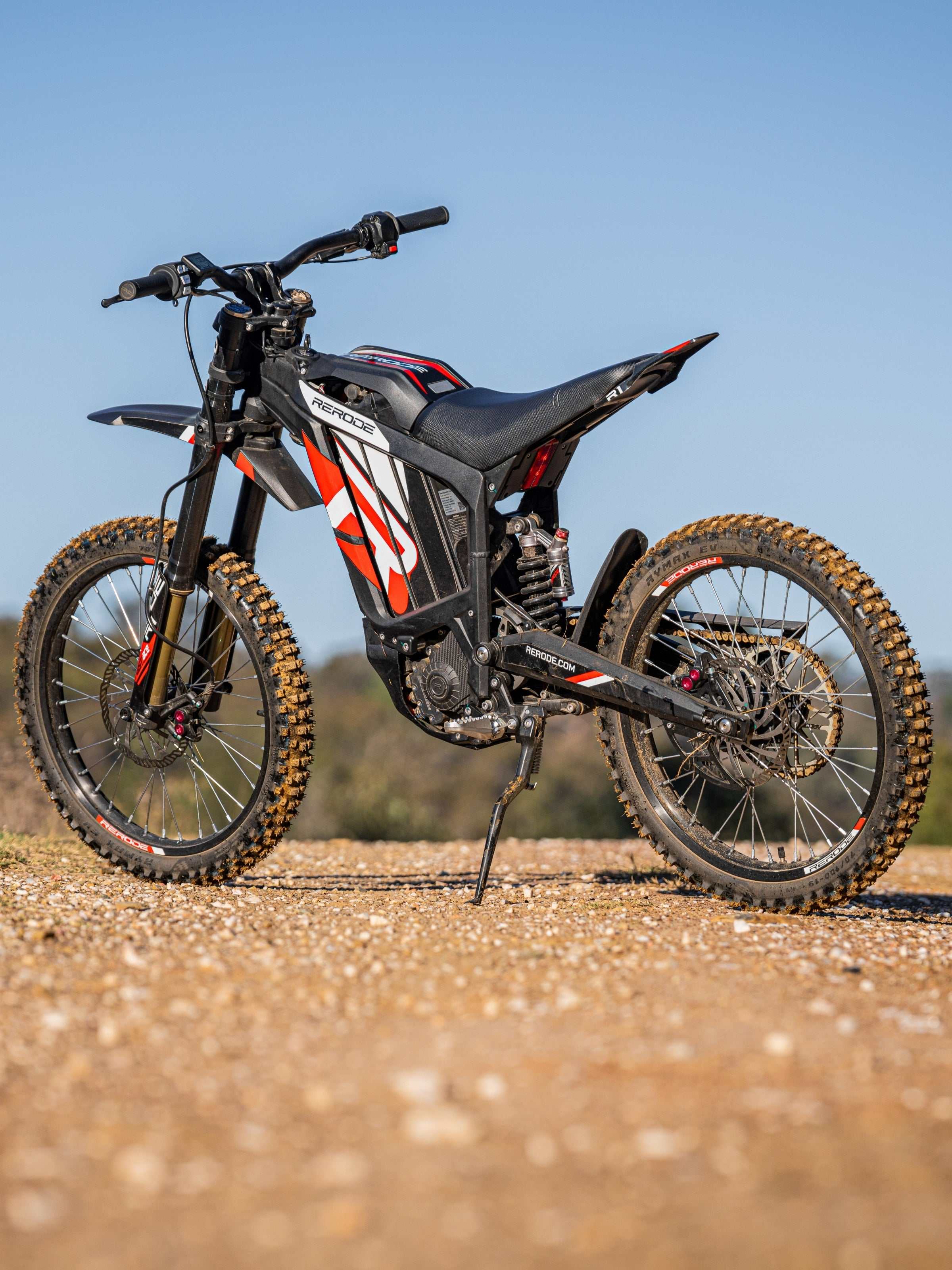 Rerode R1 10kW Electric Dirt Bike with lightweight aluminium frame and adjustable suspension for off-road use